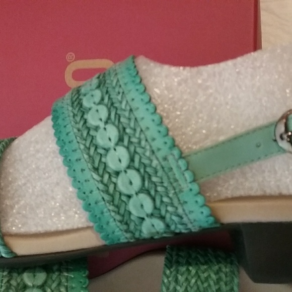 Munro American NIB Sandals, 7.5, turquoise - Picture 4 of 6